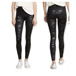 SPANX Camo High Rise Leggings Black 20185r Size XL